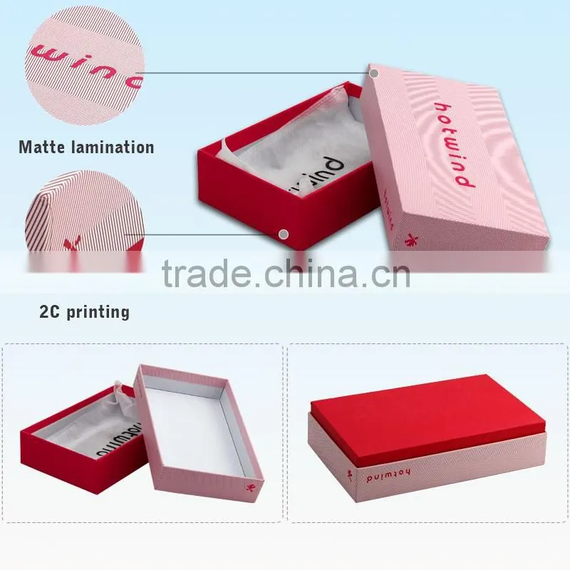 2016 Top and Bottom Design Custom Shoe Box Wholesale with Tissue Paper