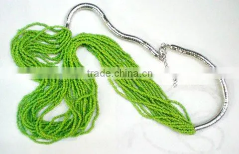 jewelry, glass mini beads handmade beads necklace