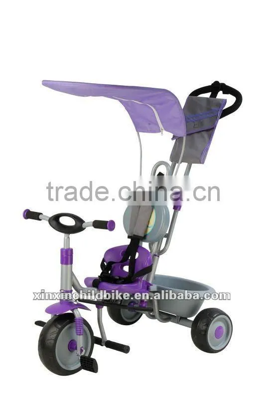 Children tricycle,Foot,Push rod,Awning
