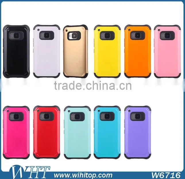 2 in 1 Hybrid Armor Protective Case for HTC One M9, for HTC One M9 Armor Case New Products