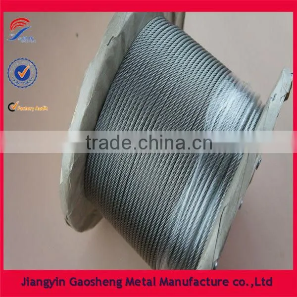 1x7 5 mm galvanized steel wire cable manufacture