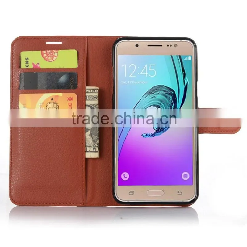 Litchi Wallet Pu Leather Cell Phone Leather Case For Sumsung Galaxy J710 2016
