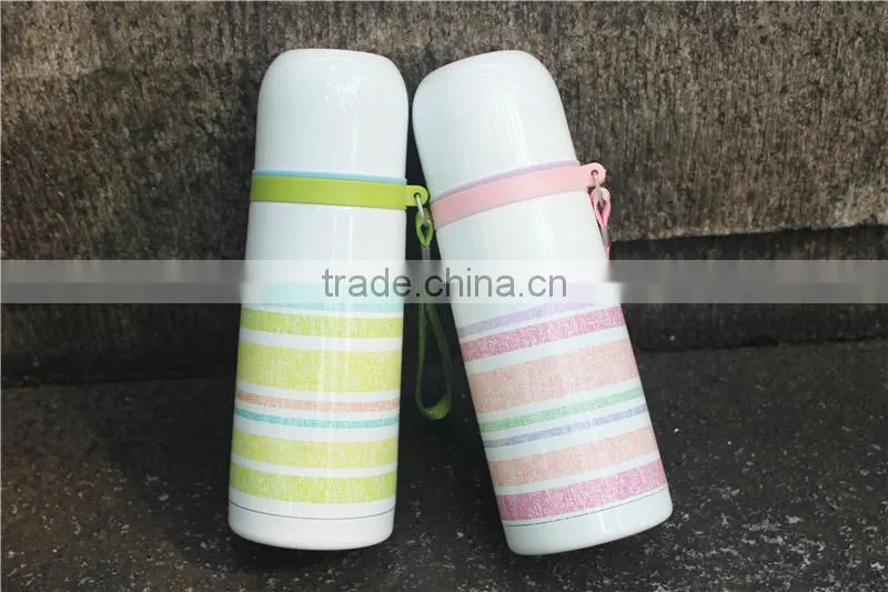 oem diller leakproof portable rainbow pinstripe stainless steel flask