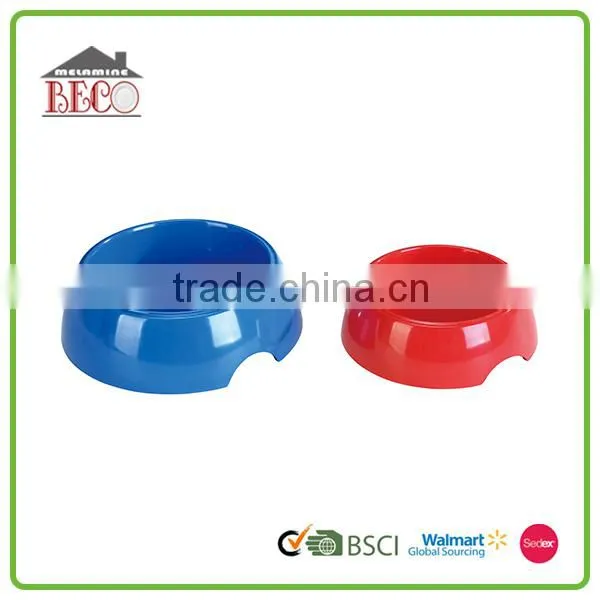 Plastic pet bowls, dog bowl with anti-slip rubber ring