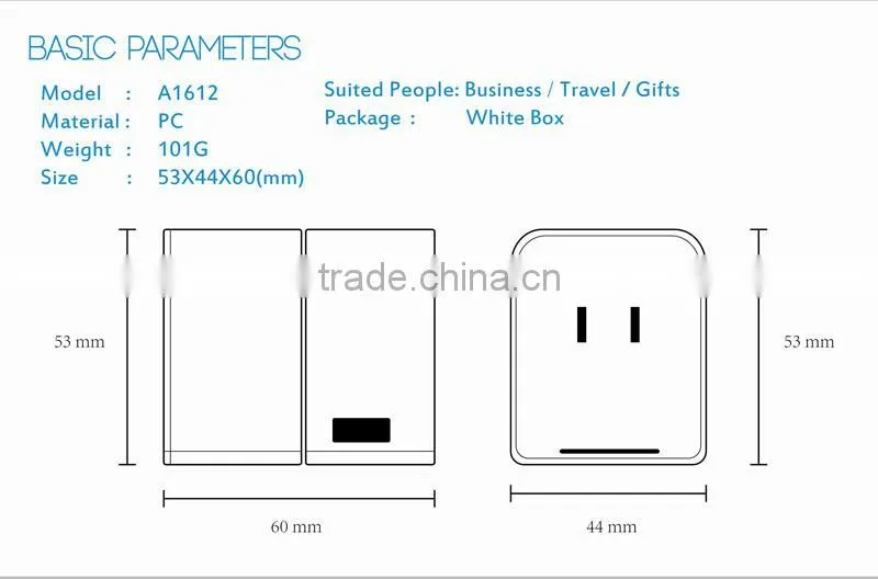 Universal Travel Adapter with USB Port Charger