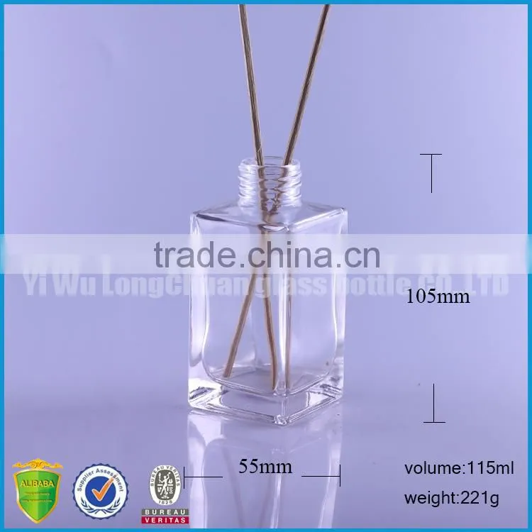 80ml square shaped frosted bottle for essence oil aromatherapy reed diffuser glass bottle for decorative