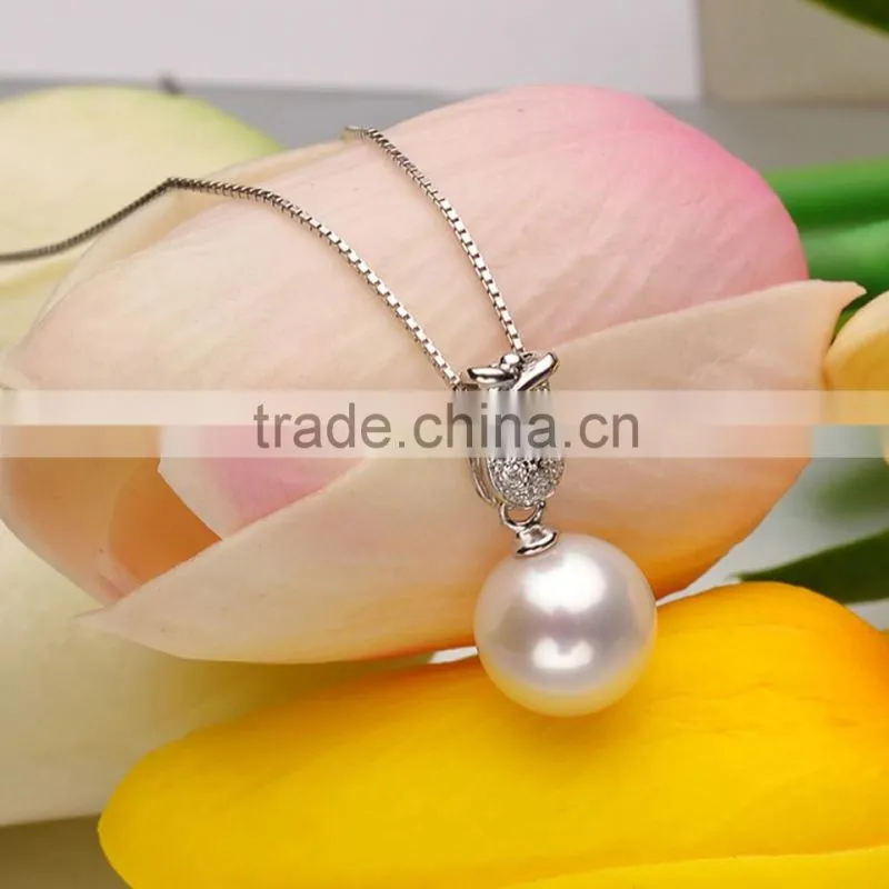 wholesale bridal real freshwater pearl necklace pendant