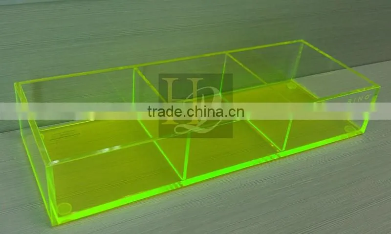 Custom color acrylic cosmetic tray, acrylic bracelet display tray