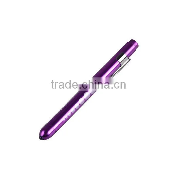 Doctor Nurse Aluminum Medical LED Flashlight Pen with clip