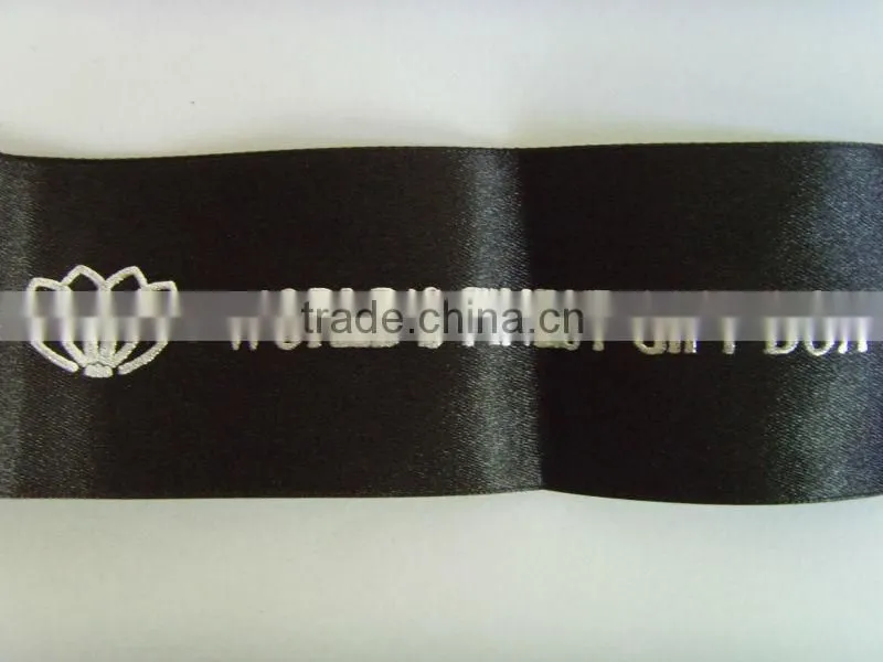 Silver foil printed ribbons for packing used