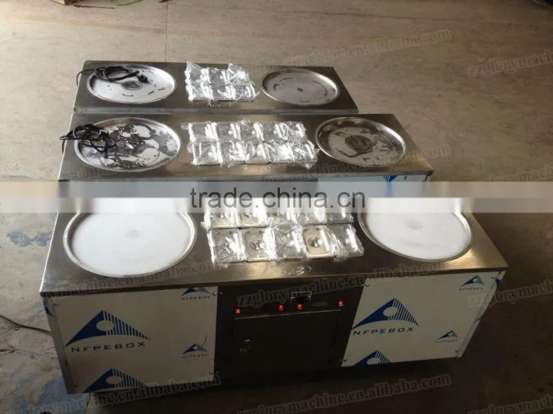 Stainless steel body speed cooling stir fry ice cream machine/ice cream making machine