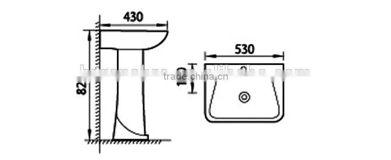 cabinet basin,Ceramic Wash Basin, Hotel Design Bathroom Pedestal Basin