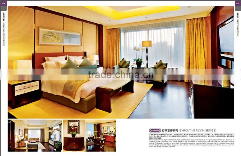 King size hotel bedroom set, solid wood king size bedroom set HDBR1127