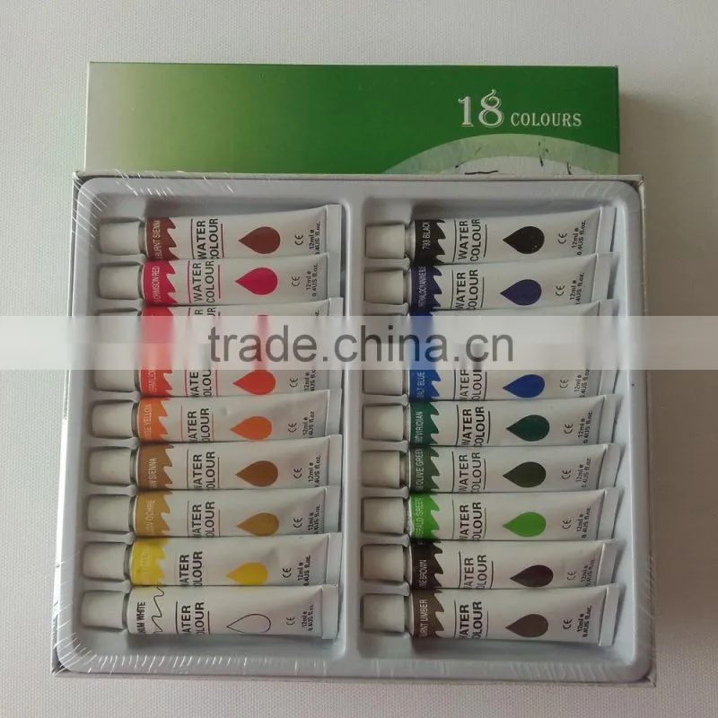 18 colour*12ml art material paint set artist water color
