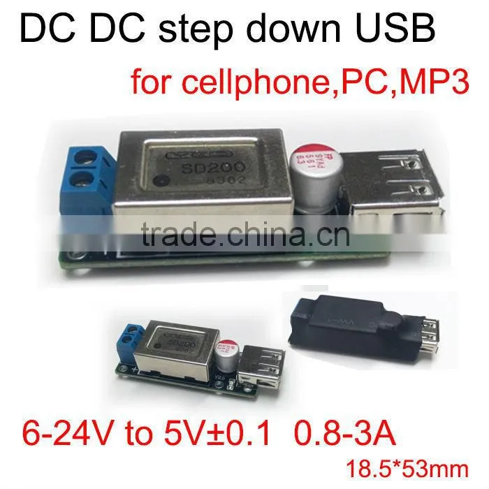 DIY power supply dc dc regulator module 6V -24V to 5V 2.5A 3A USB charger board