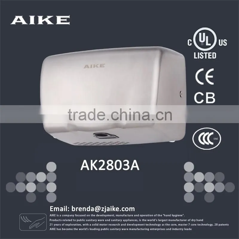 AK2803 Stainless Steel 304 Small High Speed Air Automatic Hand Dryer