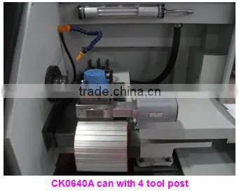 CK0640A small cnc lathe with auto bar feeder, pneumatic collet,CE