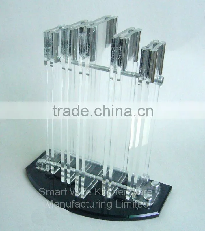 Good quality custom made clear acrylic knife racks
