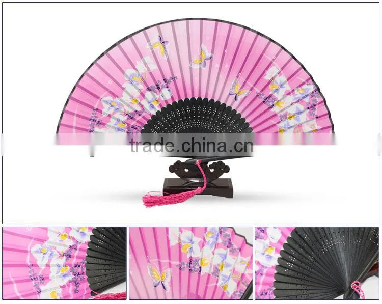 Japanese silk fabric dancing gift fans