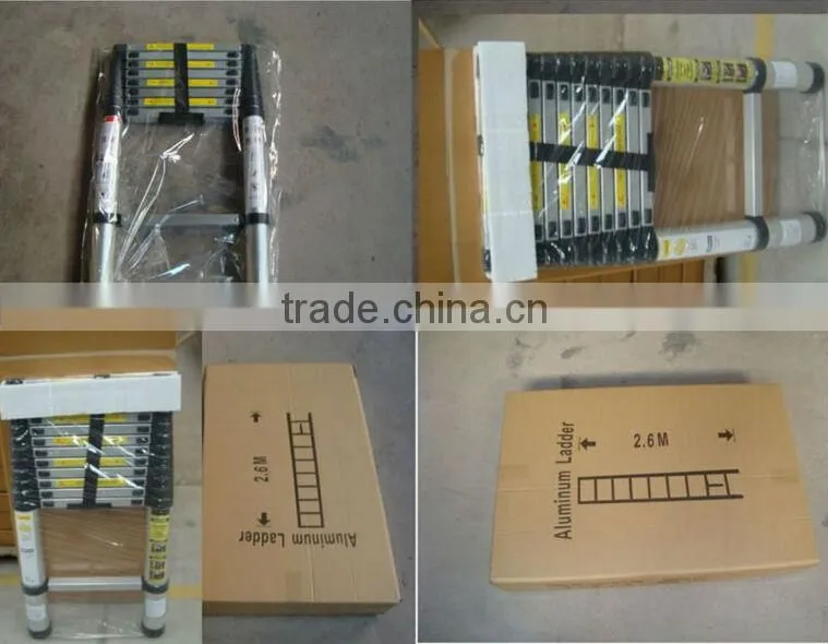 EN131 aluminum telescopic ladder/rubber feet for ladders