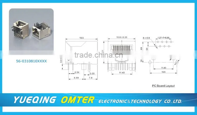 Black Color Network Wall Socket For Project
