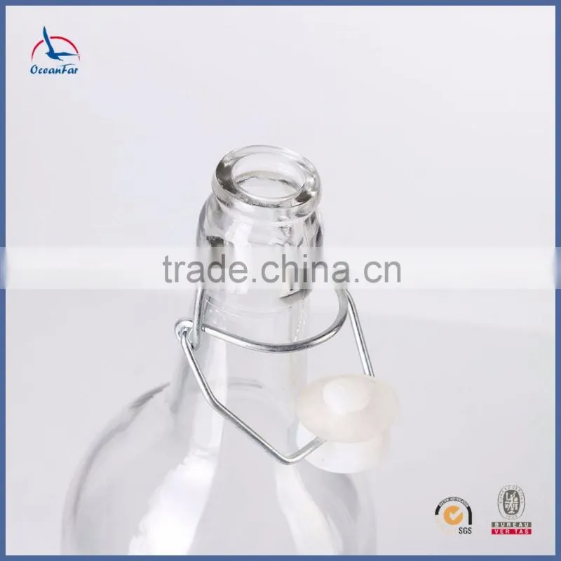 High Quality Set 3 Glass Beverage Bottles Wholesale Clear Glass Water Bottle