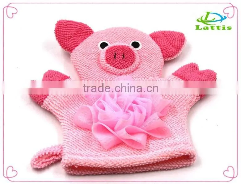 portable private custom professional bath glove factory baby bath mitts children's cleaning gloves