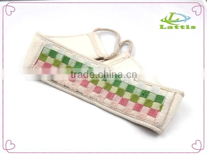 Back scrubber bath strap, sisal bath belt