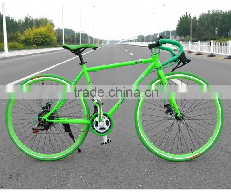 26-inch road bike 21 speed high carbon steel dual disc brakes road bike