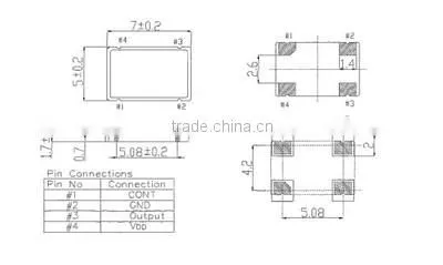 oscillator for sale 7050(7.0*5.0mm)48 mhz 5v crystal oscillator ultrasonic resonator
