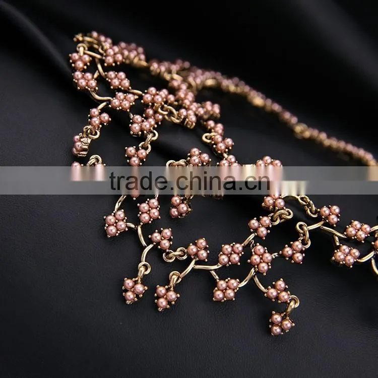 Cheap Wholesale Jewelry 2016 Latest Design Vintage Differant Design Pearl Necklace Small