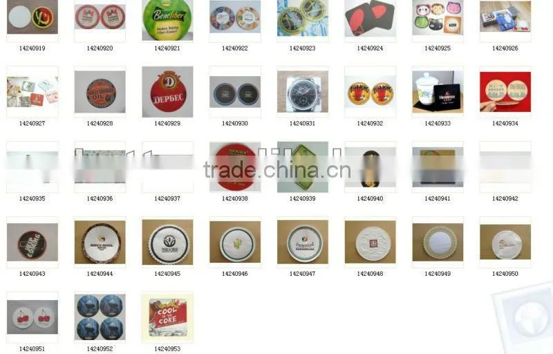 custom printed drink absorbent paper coaster