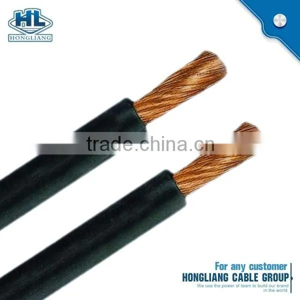 China OEM factory Copper Wire Rubbe/PVC Insulated welding dc cable