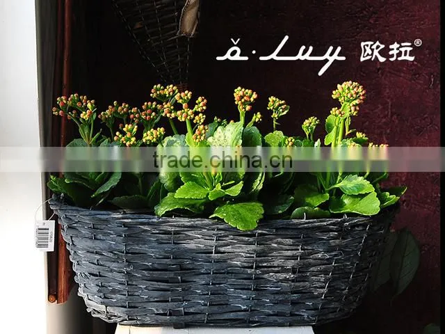 oval weaving rattan baskets with hook