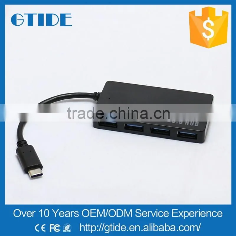 High Speed USB 3.1 Type C Type-C Connector Data Cable to 4 Port USB 3.1 Adapter Hub