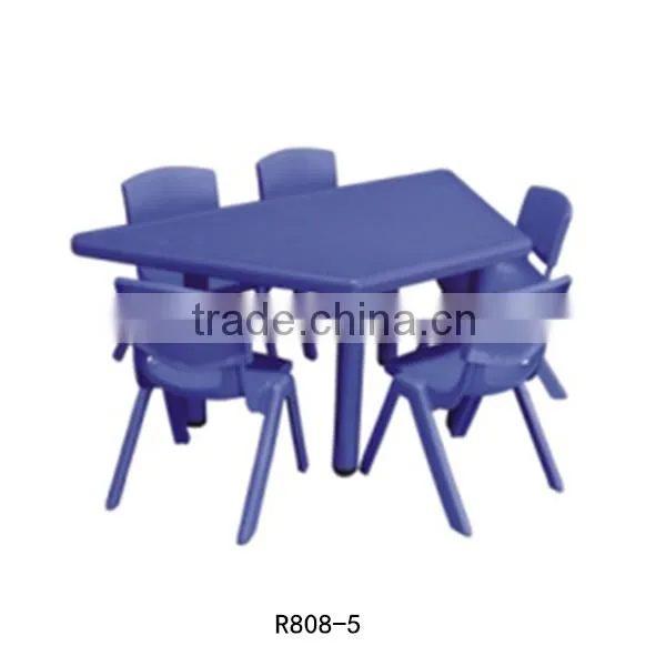 Colorful nursery school furniture Kids study table Plastic tables and chairs for sale R808-5