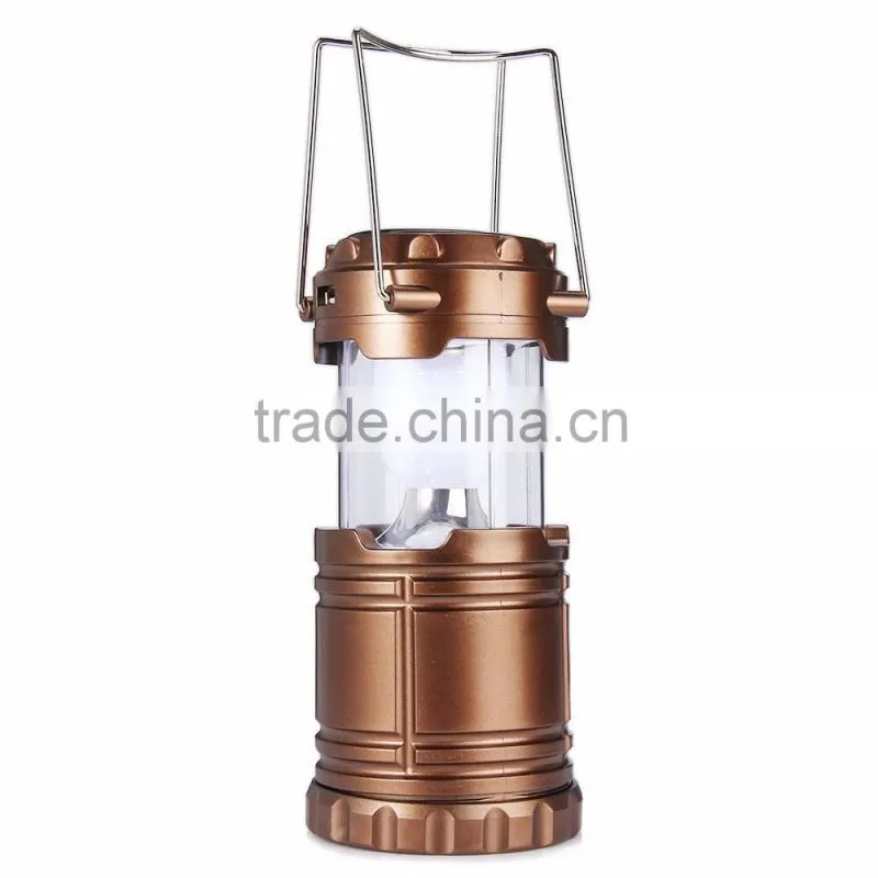 Outdoor Camping Lighting 6 LED Hand Lamp Collapsible Solar Camping Lantern Tent Lights Durable Portable Fishing Hanging Lighting