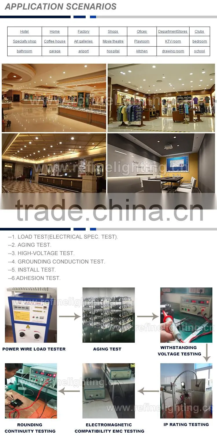 LED cob down light recessed with 9w 15w cob downlight in high quality