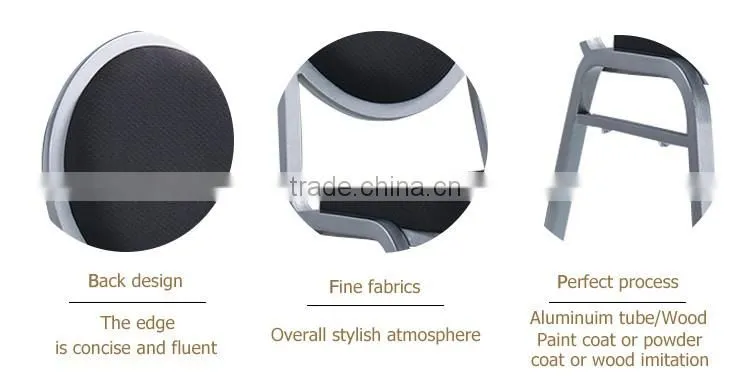 Hotel furniture stackable aluminum oval back dining chair