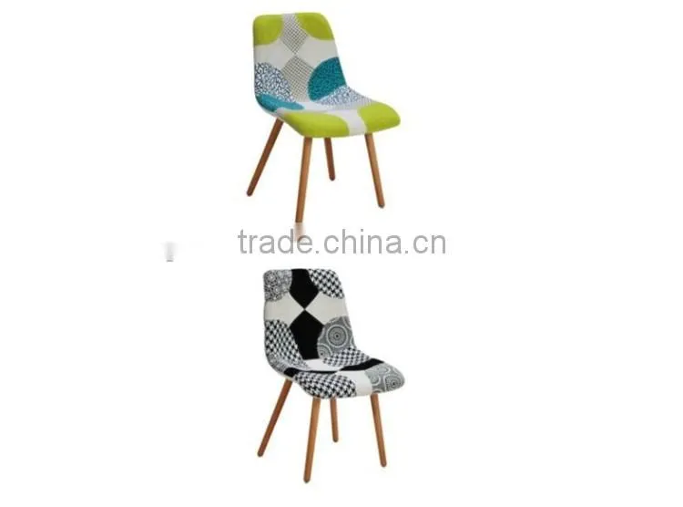 Patchwork dining room chairs cheap with four wood legs