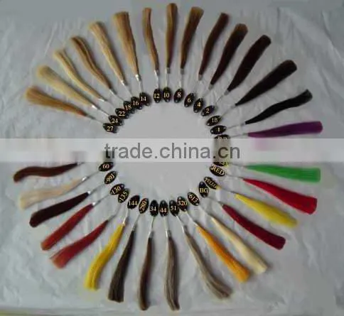Top Quality Hot Sale for half head 100% human hair clip in wig/hairpiece