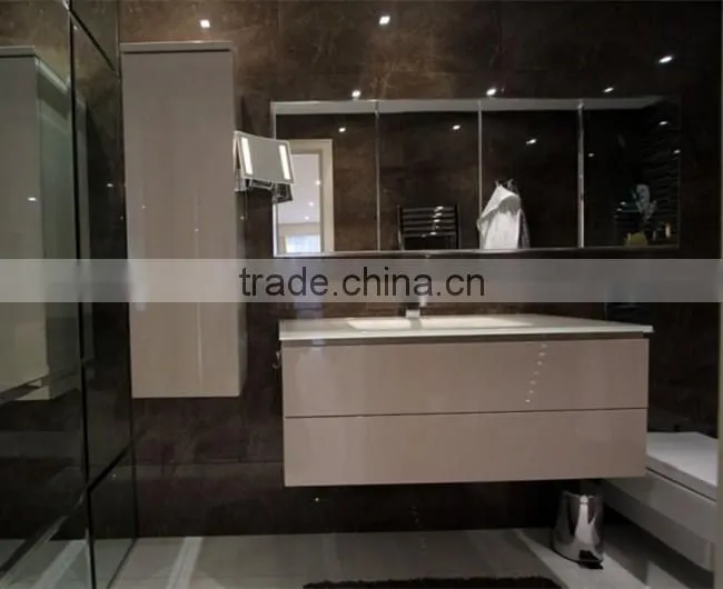 Modern l shaped tona bathroom vanity