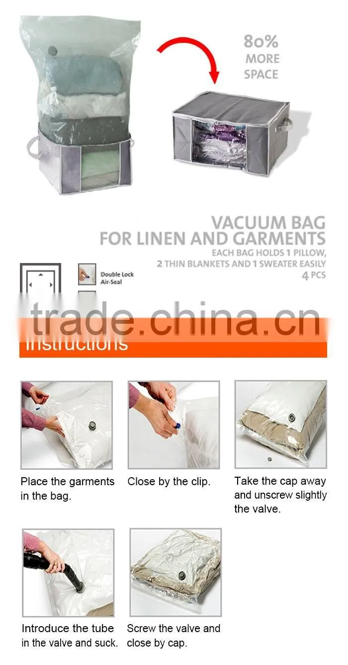 Living Room Dust Cover Closet clothing vacuum storage bag