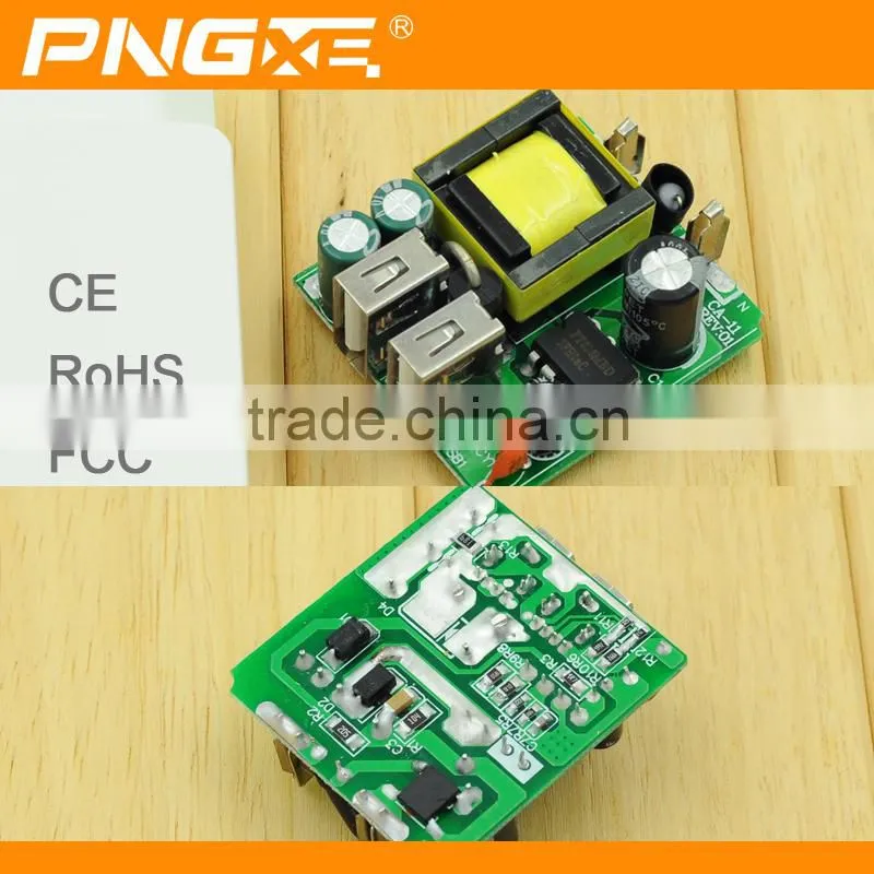 PNGXE wholesale 5v 2a flat micro smart phone 2 usb wall charger for iphone 6