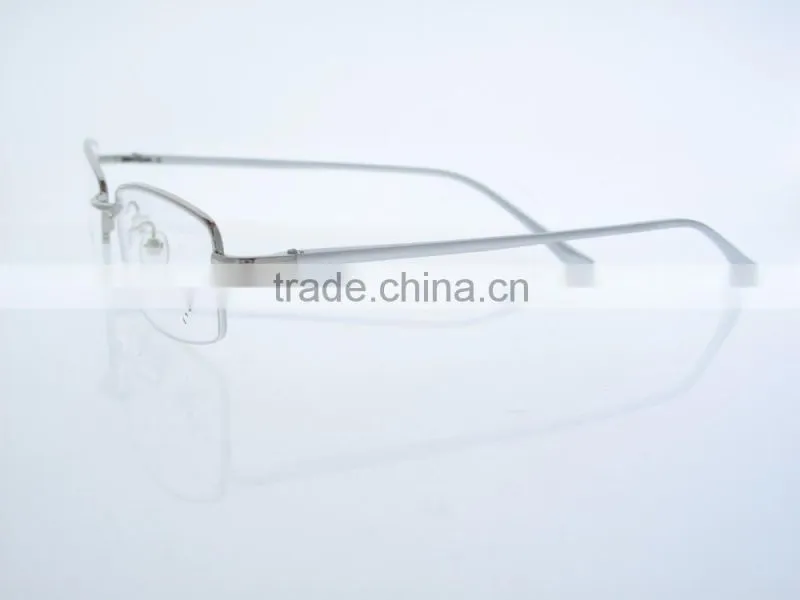 2016 New stylish woman metal optic glasses half rimless 8915