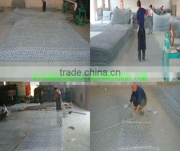 PVC coated Galvanized hexagonal woven wire mesh gabion box price (china manufacturer)
