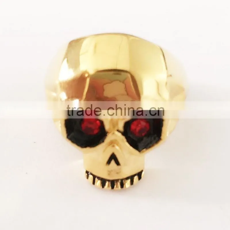 Jingli Jewelry silve color blue evil eyes skull rings for women (HS-113)