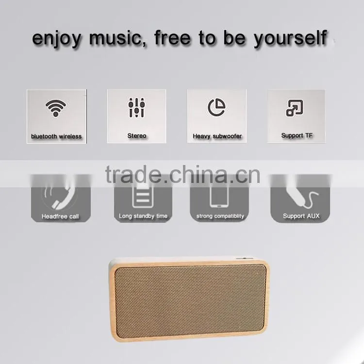 New natural hand-made wireless speaker wood material for iphone ipad