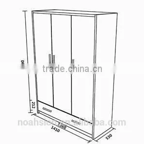 big MFC 3 doors almirah drawer of chest