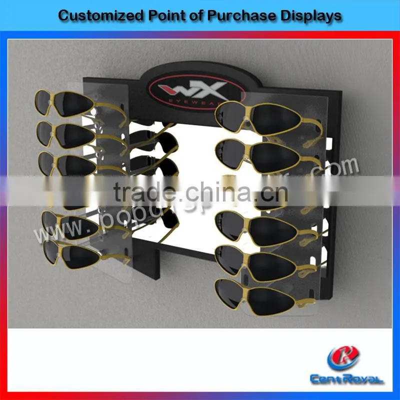 Custom slatwall acrylic sunglass display holder